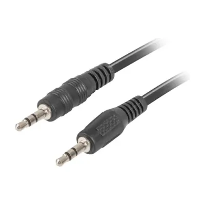 Cablu Minijack 3,5 mm M/M Lanberg, 3 pini, 1,2 metri, negru