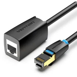 Cablu prelungitor SFTP Vention, RJ-45 (M) la RJ-45 (T), 2m, 40 Gbps, ecranat, 26AWG, cupru, negru, "IKHBH" - 6922794744950