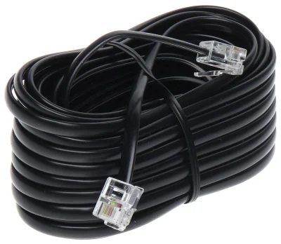 Cablu RJ11 - RJ11 RJ11-W/RJ11-W/7M, 7 m, negru