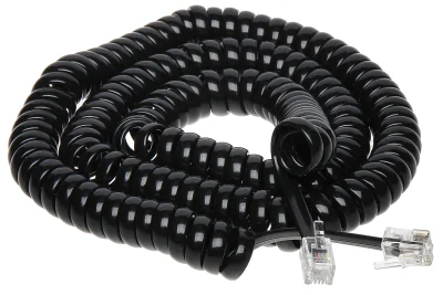Cablu RJ9 - RJ9 RJ9-W/RJ9-W/4.0M, 4 m, negru