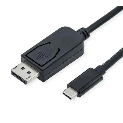 Cablu Roline Type C la DisplayPort 8K60Hz T-T 2m, Negru