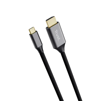 Cablu Trust Calyx USB-C - HDMI, lungime cablu 200 cm, gri-negru