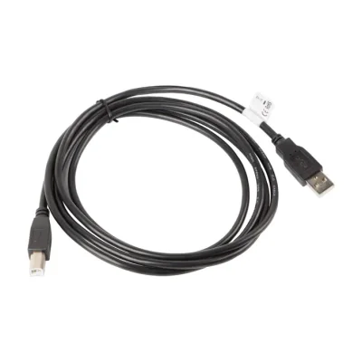 Cablu USB-A la USB-B Lanberg, USB 2.0, 1,8 metri, conectori auriți, negru