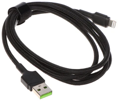 Cablu USB-A - Lightning Green Cell KABGC21, PowerStream, 1,2 m