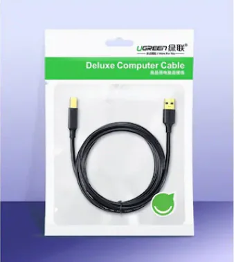 Cablu USB-A USB-B UGREEN 20846, USB 2.0, 1 metru, USB A tată - USB B tată