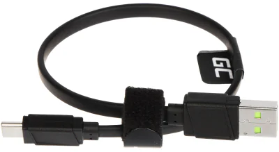 Cablu USB-A - USB-C Green Cell KABGC03, GCmatte, 0,25 m