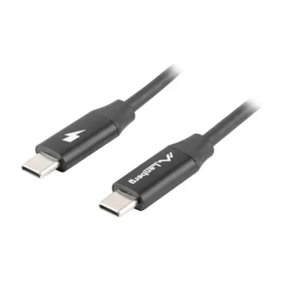 Cablu USB-C M/M Lanberg 2.0, 1,8 metri, Quick Charge 4.0, 60W, negru