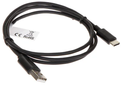 Cablu USB-C - USB-A USB-W-C/USB-W-1M/B, 1 m, PVC
