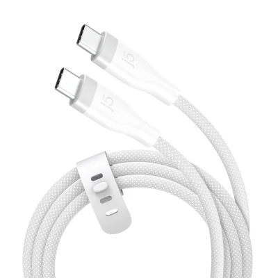 Cablu USB J5CREATE JUCX18L18W-N, 1,8 m, USB C male - USB C male, White