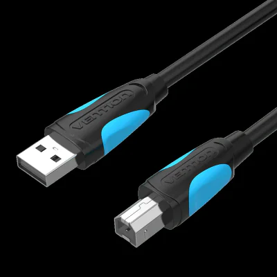 Cablu USB pt. imprimanta Vention, USB B (T) la USB A (T), 8m, 480 Mbps, PVC, negru, "VAS-A16-B800" - 6922794732605
