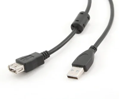 CABLU USB SPACER prelungitor, USB 2.0 (T) la USB 2.0 (M), 3m, black "SPC-USB-AMAF-10"