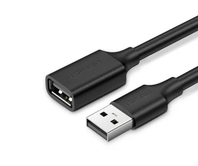 CABLU USB Ugreen prelungitor, "US103" USB 2.0 (M) la USB 2.0 (T), 5 m, negru, "10318" - 6957303813186