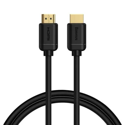 CABLU video Baseus HD Series, HDMI (T) la HDMI (T), rezolutie maxima 4K UHD (3840 x 2160) la 30 Hz, conectori auriti, 5m, negru "CAKGQ-D01" - 6953156222540