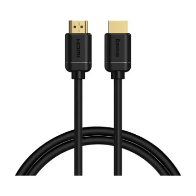 CABLU video Baseus HD Series, HDMI (T) la HDMI (T), rezolutie maxima 4K UHD (3840 x 2160) la 30 Hz, conectori auriti, 5m, negru "CAKGQ-D01" - 6953156222540
