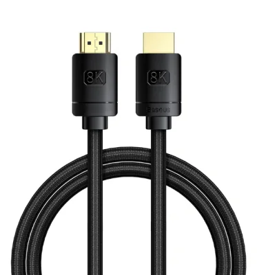 CABLU video Baseus High Definition, HDMI(T) la HDMI(T), versiunea 2.1, rezolutie maxima 8K UHD (7680 x 4320) la 60 Hz, conectori auriti, 3m, negru "CAKGQ-L01" - 6953156204171
