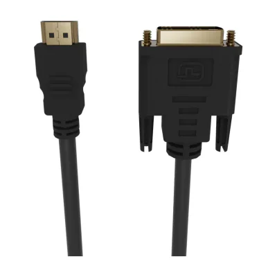 CABLU video GEMBIRD, adaptor HDMI (T) la DVI-D SL (T), 1.8m, conectori auriti, negru, "CC-HDMI-DVI-6"