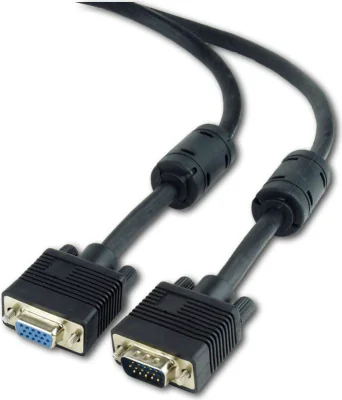 GEMBIRD CC-PPVGAX-6B Premium VGA-Ext. HD15m/HD15f dual-shielded w/ 2 ferrite 6ft cbl black