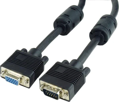GEMBIRD CC-PPVGAX-10-B Premium VGA-Ext. HD15m/HD15f dual-shielded w/ 2 ferrite 3m black