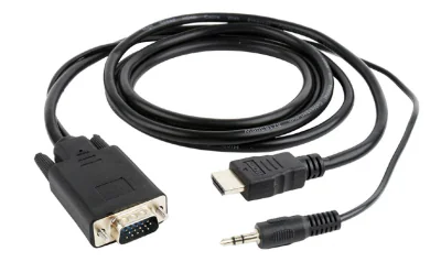 GEMBIRD A-HDMI-VGA-03-10 HDMI to VGA and audio adapter cable single port 3m black
