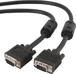 GEMBIRD CC-PPVGA-6B VGA HD15m/HD15m dual-shielded w/2 ferrite core 6ft cable BLACK