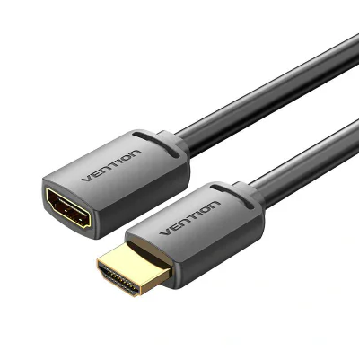 Cablu video prelungitor Vention, HDMI(M) la HDMI(T), 0.5m, rezolutie 4K la 60Hz, negru, "AHCBD" - 6922794766846