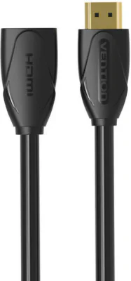 Cablu video prelungitor Vention, HDMI(M) la HDMI(T), 0.5m, rezolutie 4K la 60Hz, negru, "VAA-B06-B050" - 6922794737358