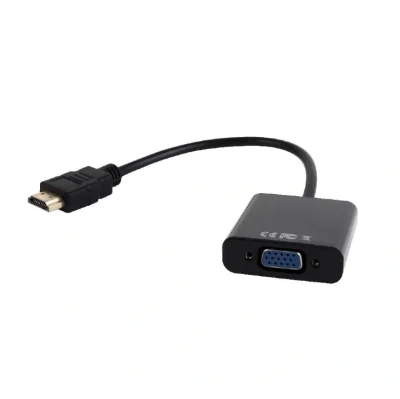 CABLU video SPACER, HDMI (T) la VGA (M), 15cm, rezolutie maxima Full HD (1920 x 1080) la 60Hz, converteste semnal digital HDMI in analog VGA, negru, "SPC-HDMI-VGA-03"