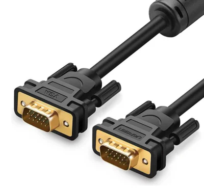 CABLU video Ugreen, "VG101" VGA (T) la VGA (T), 1.5m, ecranat, negru, "11630" - 6957303876303