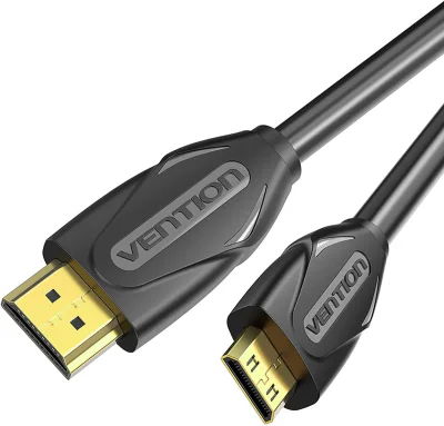 Cablu video Vention, HDMI(T) la HDMI(T), 1.5m, rezolutie maxima 4K la 60Hz, conectori auriti, cupru, plat, invelis PVC, negru, "VAA-B02-L150" - 6922794719972