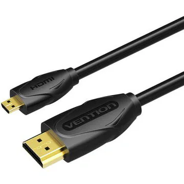 Cablu video Vention, HDMI(T) la microHDMI (T), 2m, rezolutie 4K la 60Hz, PVC, negru, "VAA-D03-B200" - 6922794721135