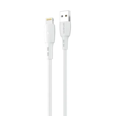 Cablu Wind Lemontti USB-A la tip Lightning, lungime 0.5m, alb