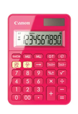 Calculator de birou Canon, LS-100KB PK, Pink, LCD 10-digit, dim. car. 12 mm, Dual-Power (solara si baterie LR44), dim. 118.5x83x22mm, 90g, (incl.TV 0.80lei),"6992C002AA"