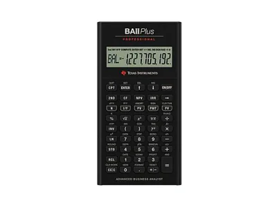 CALCULATOR de BIROU Texas Instruments BAII Plus Professional "TI015110"