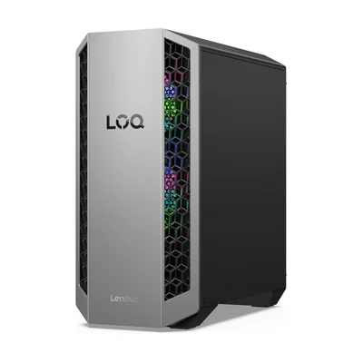 Calculator Gaming LENOVO LOQ Tower 26ADR10, AMD Ryzen 7 8745HX, 32GB RAM, 1TB SSD, NVIDIA GeForce RTX 5070 12GB GDDR7, Fără OS, Luna Grey (front Bezel), Eclipse Black (chassis)