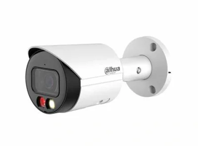Camera Dahua Bullet 4MP, iluminare duala, 2,8 mm, 1/2.9" CMOS,IR/lumina alba 30 m, microfon, slot card, PoE