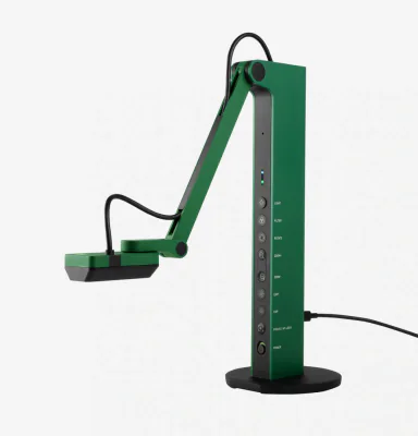 Camera de documente IPEVO VZ-R, senzor CMOS, rezolutie scanare  3264 x 2448, conectivitate USB, Wi-fi, mod scanare color, format scanner A3, volum recomandat de scanare 4000 pagini/zi, negru/verde