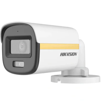 Camera de supraveghere Bullet 2MP ColorVu Dual-light Hikvision DS-2CE10DF3T-LFS(2.8MM), lentila fixa 2.8mm, iluminare min: 0.0005 Lux @ (F1.0, AGC ON), 0 Lux cu lumina alba, IR: 20m, lumina alba 20m,  iesire: TVI/AHD/CVI/CVBS, alimentare: 12 VDC ± 25
