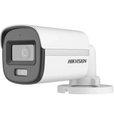 Camera de supraveghere Bullet 3K Hikvision DS-2CE10KF0T-LFS(2.8MM), lentila fixa: 2.8mm, iluminare: 0.001 Lux @(F1.0, AGC ON), 0 Lux cu lumina alba, IR: 20m, lumina alba: 20m, iesire: TVI/AHD/CVI/CVBS, microfon incorporat, alimentare: 12 VDC ± 25%, m