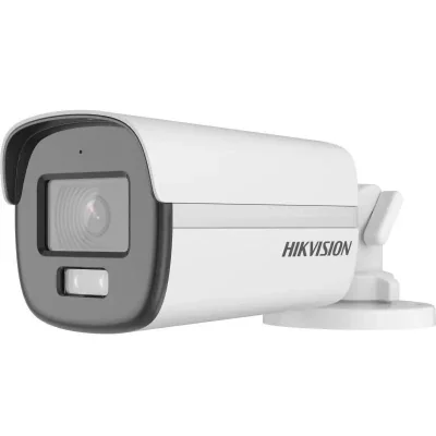 Camera de supraveghere Bullet 3K Hikvision DS-2CE12KF0T-LFS(2.8MM), lentila fixa 2.8mm, iluminare: 0.001 Lux @ (F1.0, AGC ON), 0 Lux cu lumina alba, IR 40m, lumina alba 40m, iesire TVI/AHD/CVI/CVBS, microfon incorporat, alimentare: 12 VDC ± 25%, max.