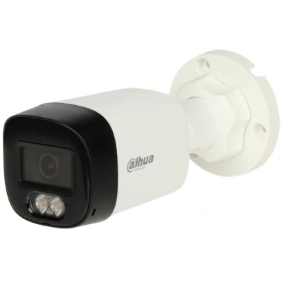 Cameră de supraveghere HDCVI Bullet 5 MP Smart Dual Light DAHUA HAC-HFW1500RL-IL-A-0280B-S3-DIP, 2.8 mm, WL 30 m, IR 30 m, microfon, White