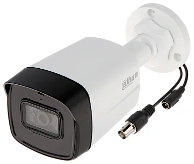 Cameră de supraveghere HDCVI Bullet 8 MP DAHUA HAC-HFW1800TL-A-0360B, 3.6 mm, IR 80 m, microfon, White