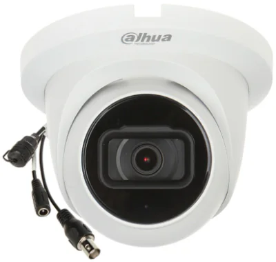 Cameră de supraveghere HDCVI Turret 5 MP Starlight DAHUA HAC-HDW2501TMQ-A-0280B-S2, 2.8 mm, IR 60 m, microfon, White