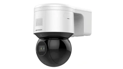 Camera de supraveghere Hikvision DS-2DE3A404IWG-E/W  4 × IR Network PTZ Camera cu rezolutie de 4 MP (2560 x 1440);Zoom optic 4x, digital 16x;Performante ridicate in cazul luminii reduse datorita tehnologiei DarkFighter;WDR de 120 dB;IR 50m cu cut fil