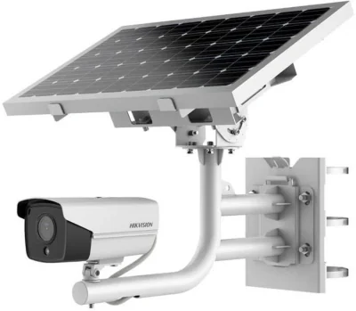 Camera de supraveghere Hikvision IP Bullet 4G cu panou solar DS- 2XS6A87G1-LS/C36S80 2.8mm, panou solar 80W,transmisie LTE-TDD/LTE- FDD/WCDMA/GSM 4G wireless network, baterie litiu reincarcabila 360 WH (90 WH for each battery),rezolutie: 8 MP@ 15fps,