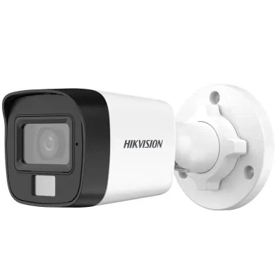"Camera de supraveghere Hikvision Mini Bullet DS-2CE16K0T-LFS(2.8mm) 5MP; Smart Hybrid Light Audio; Senzor: 3K CMOS; Rezolutie 5MP; Iluminare: 0.01 Lux @ (F1.6, AGC ON), 0 Lux with IR, Day & Night ICR; Lentila:2.8 mm, horizontal FOV: 104.9°, vertical