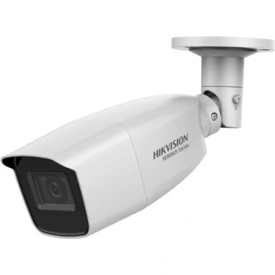 Camera de supraveghere Hikvision Turbo HD Bullet 2 MP CMOS image sensor ,Lens:2.8 mm -12 mm, Angle of view 111.5° to 33.4°, WDR DWDR, 1 Analog HD output, Operating Conditions:-40 °C to 60 °C, IP66, IR Range Up to 40m, Dimensions 256.4 mm × 83.3 mm × 