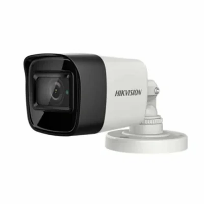 Camera de supraveghere Hikvision Turbo HD Bullet, DS-2CE16H0T-ITFS (2.8mm); 5MP; Microfon audio incorporat( semnalul audio - video se transmite pe acelasi cablu coaxial); rezolutie: 5 MP, 2560 × 1944; 5MP@ 20fps, 4MP@30fps, 4MP@25fps, 1080P@30fps, 10