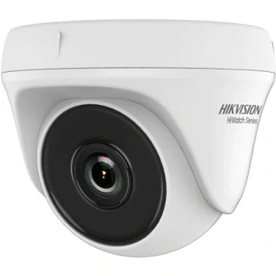 Camera de supraveghere Hikvision TURRET HWT-T150-P-28 quality imaging with 5 MP, 2560 × 1944 resolution , 2.8MM fixed focal lens, 20 m IR distance for bright night imaging, Color: 0.01 Lux @ (F2.0, AGC ON), 0 Lux with IR,  STD/HIGH-SAT,Brightness, Sh