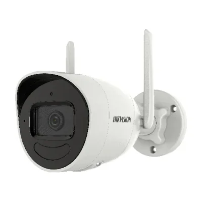 Cameră de supraveghere IP Bullet 2 MP HIKVISION DS-2CV2021G2-IDW4E, 4.0 mm, IR 30 m, microfon, difuzor, White