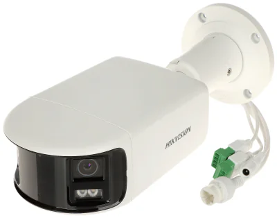 Cameră de supraveghere IP Bullet 4 MP (2 × 2 MP) AcuSense HIKVISION DS-2CD2T46G2PISUSL, 2.8 mm, IR 40 m, PoE, microfon, difuzor, White